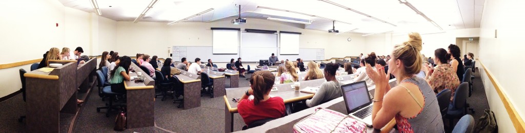 Klassenzimmer in der Santa Clara University